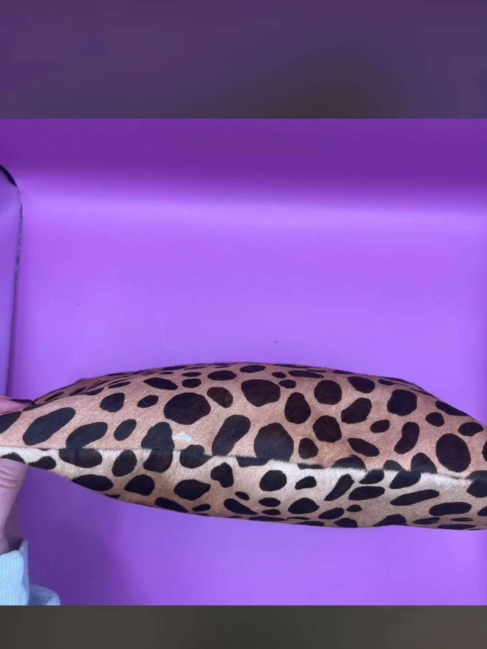 Clare V Leopard Print Zip Clutch in Tan and Black